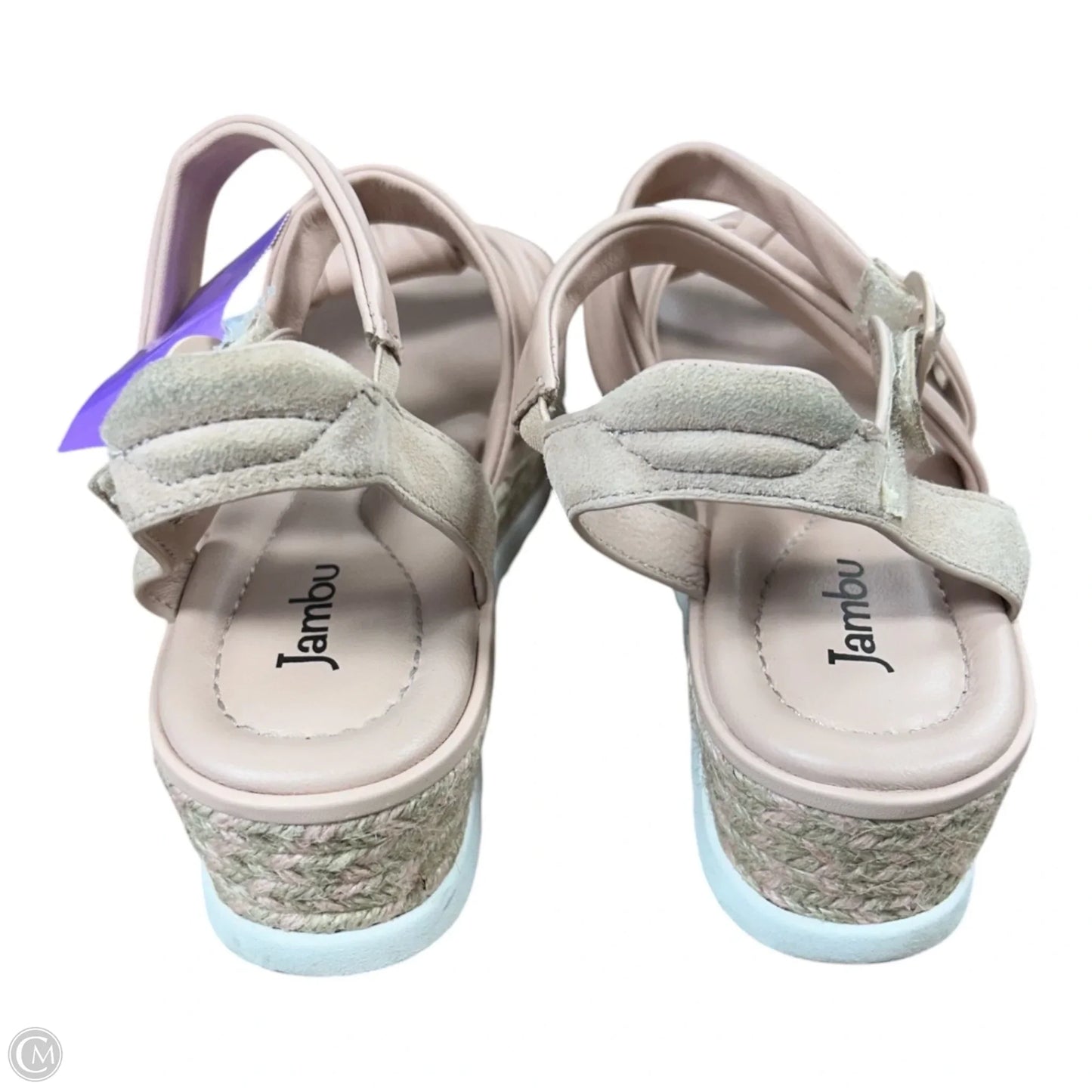 Sandals Heels Wedge By Jambu In Pink, Size: 7