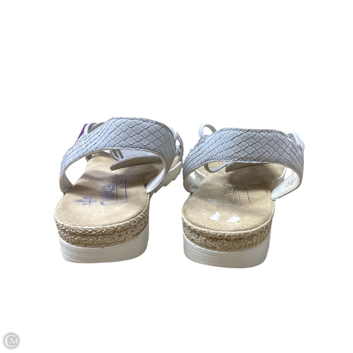 Sandals Flats By Riekers In Grey, Size: 7.5