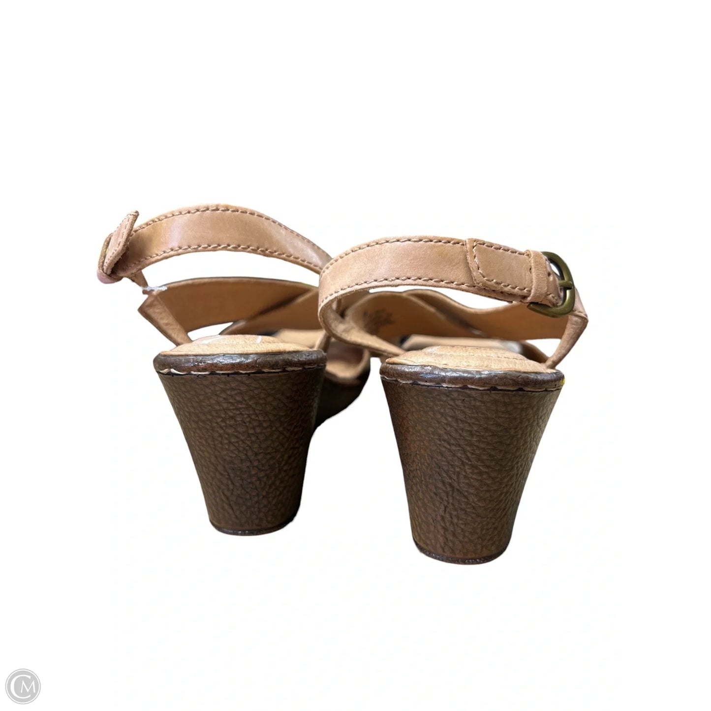 Sandals Heels Wedge By Born In Tan, Size: 8