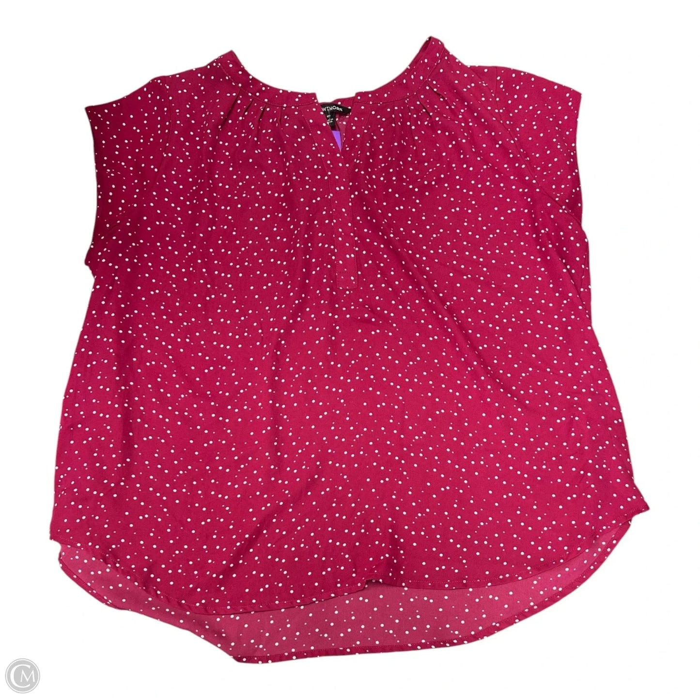 Top Short Sleeve By 41 Hawthorn In Pink & White, Size: Xxl