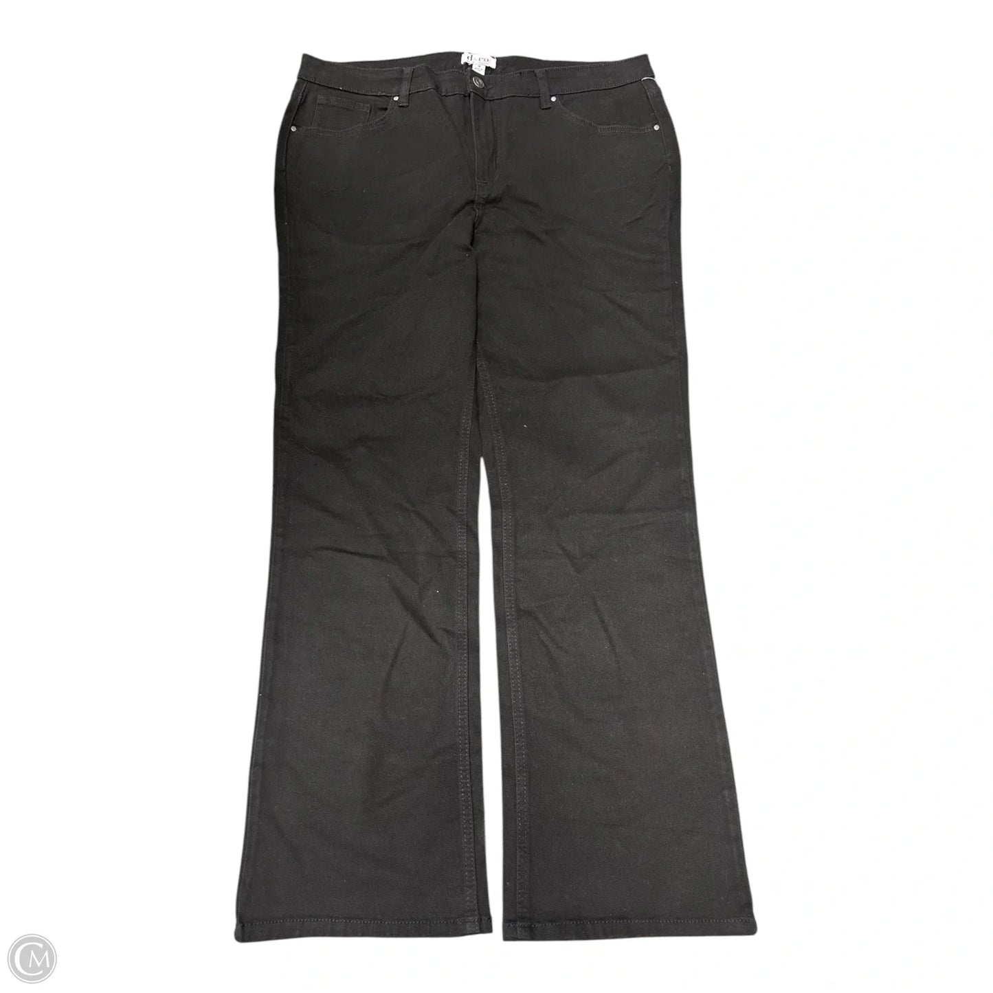 Jeans Boot Cut By D&co. In Black Denim, Size: 16