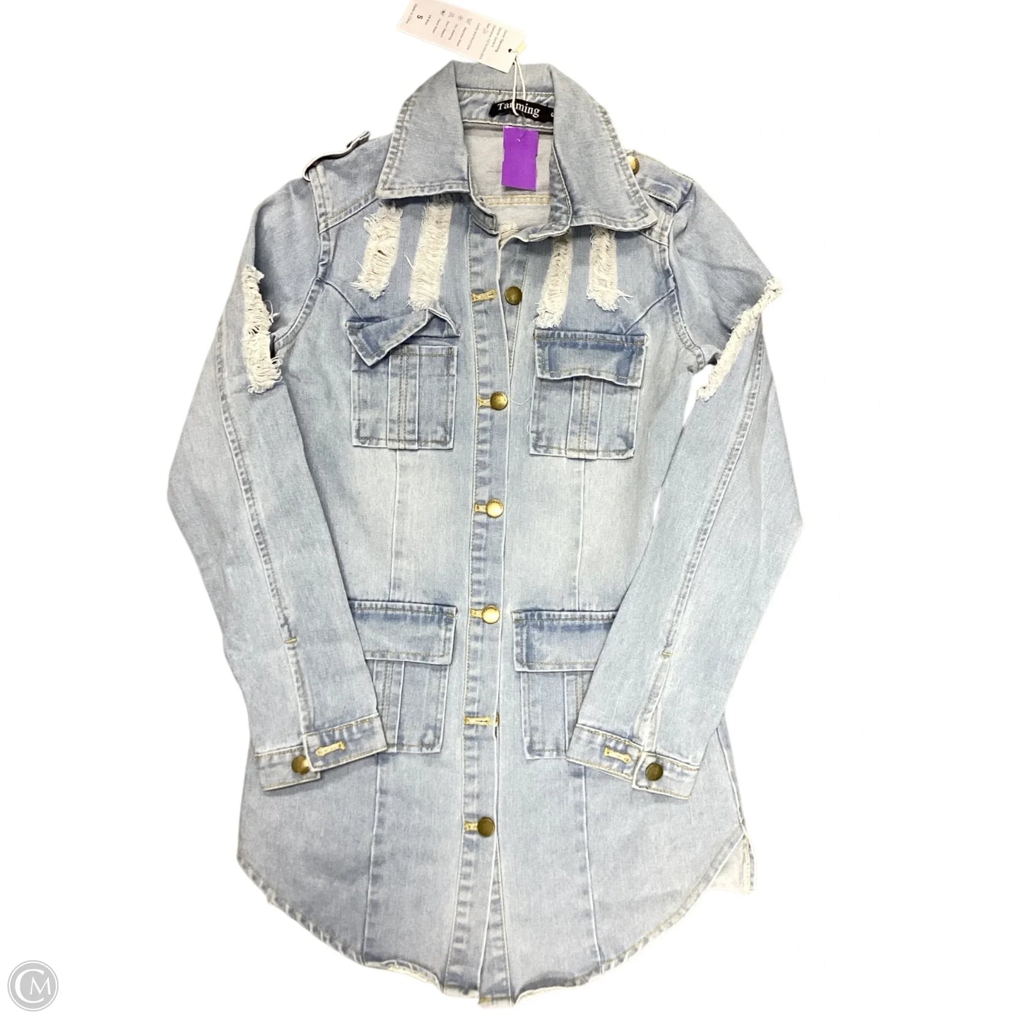 Jacket Denim By Clothes Mentor In Blue Denim, Size: S