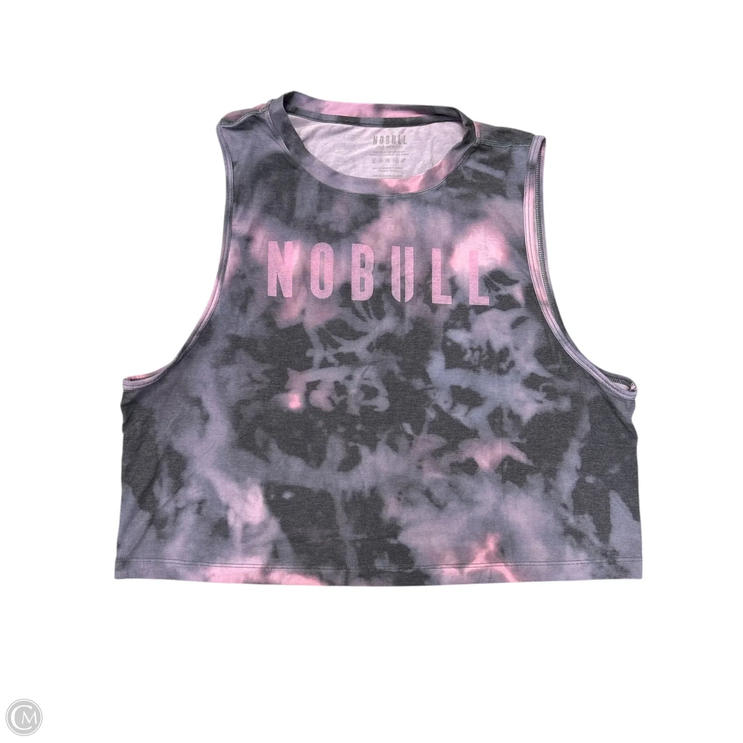 Athletic Tank Top By Nobull In Grey & Pink, Size: L