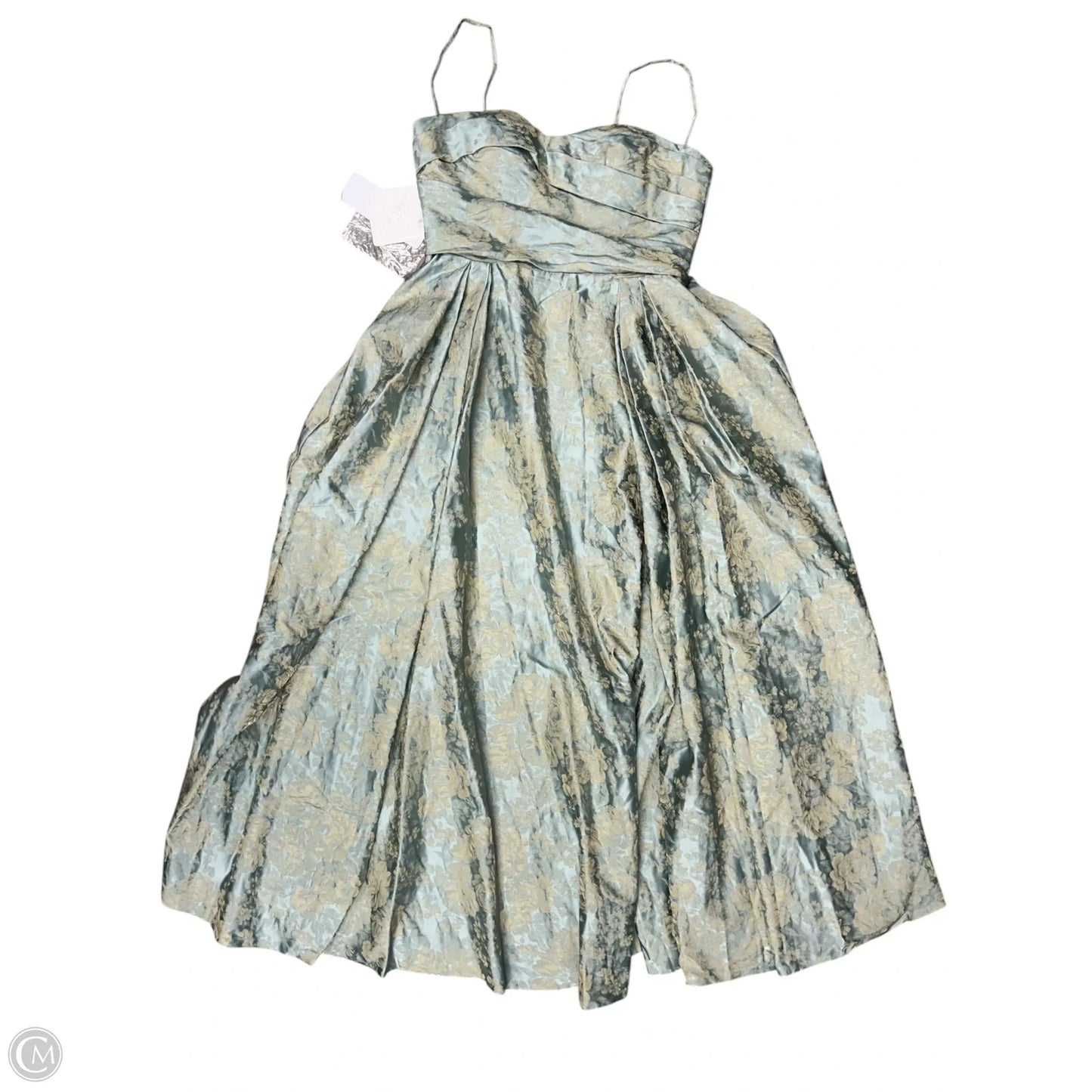 Dress Party Long By Cmc In Green & Tan, Size: 6
