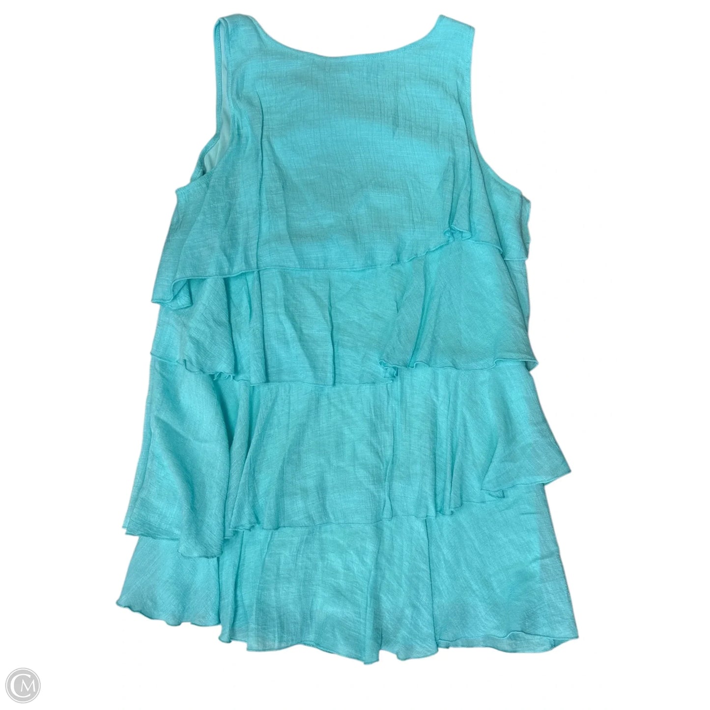 Dress Casual Short By Indigo Soul In Aqua, Size: L