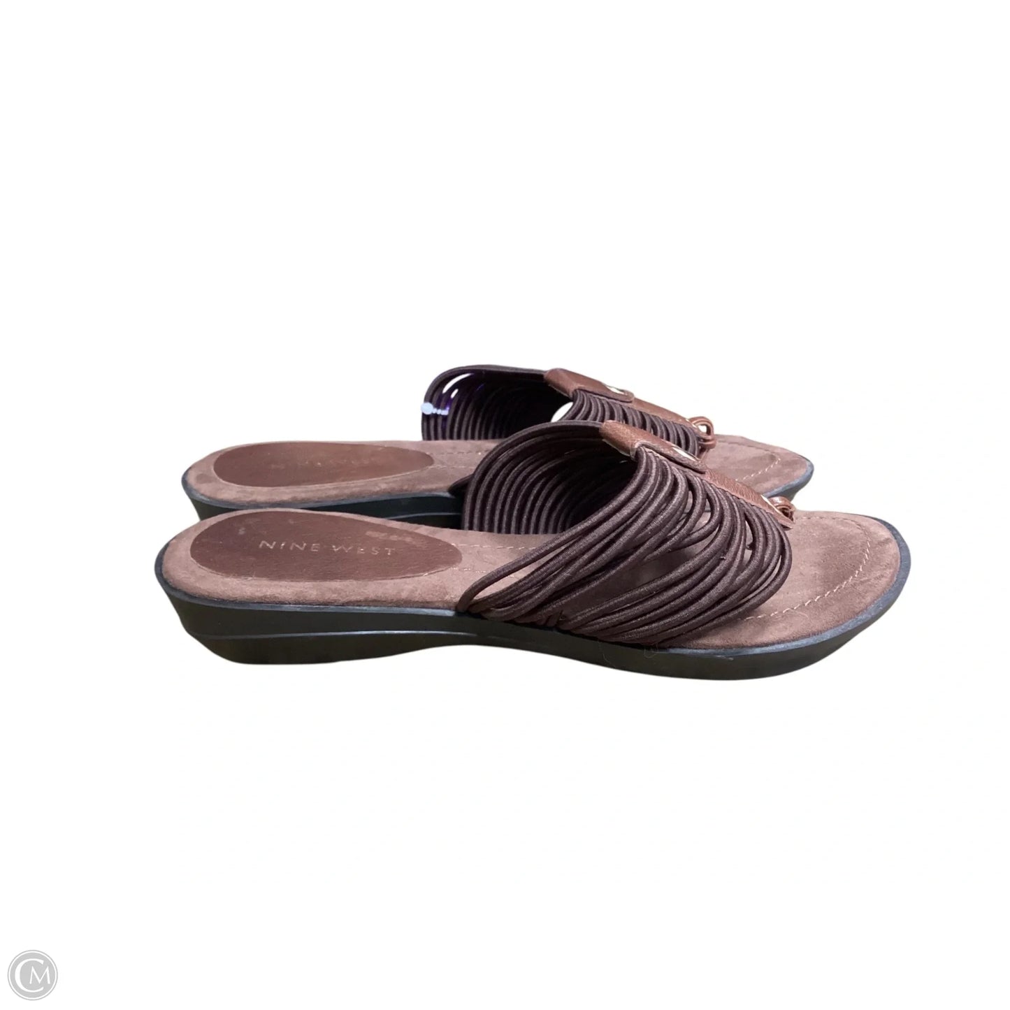 Sandals Flip Flops By Nine West Apparel In Brown, Size: 6