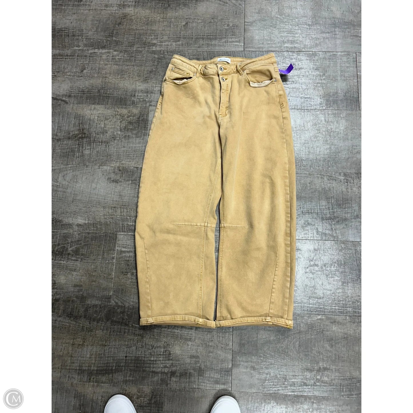 Jeans Wide Leg By Cmc In Tan Denim, Size: 10