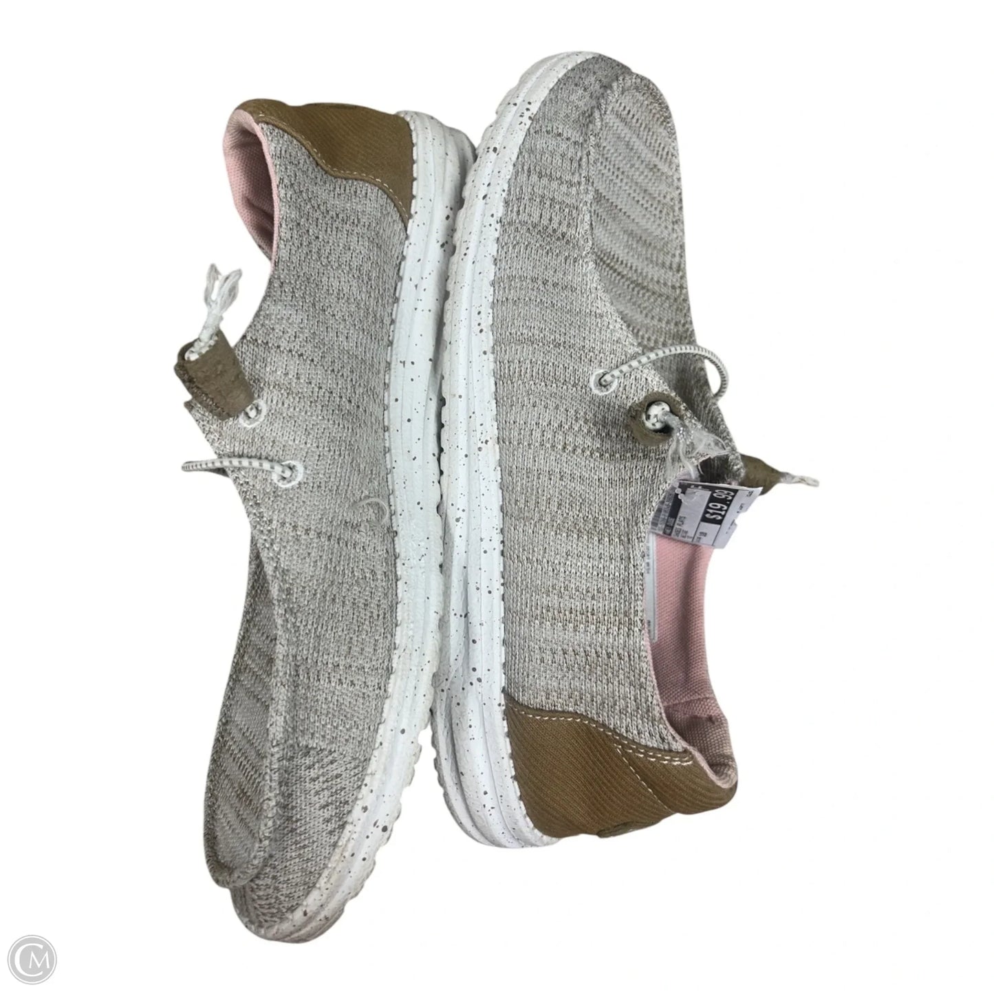 Shoes Flats By Hey Dude In Beige, Size: 10