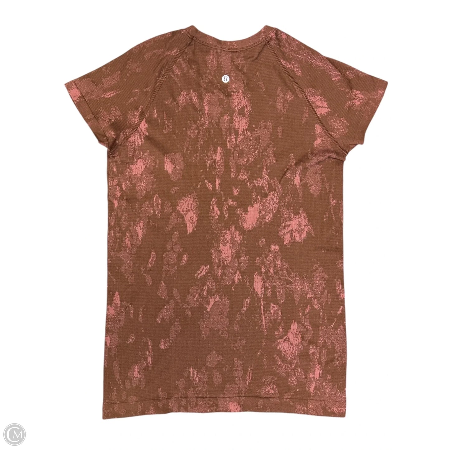 Athletic Top Long Sleeve Crewneck By Lululemon In Brown & Pink, Size: 10