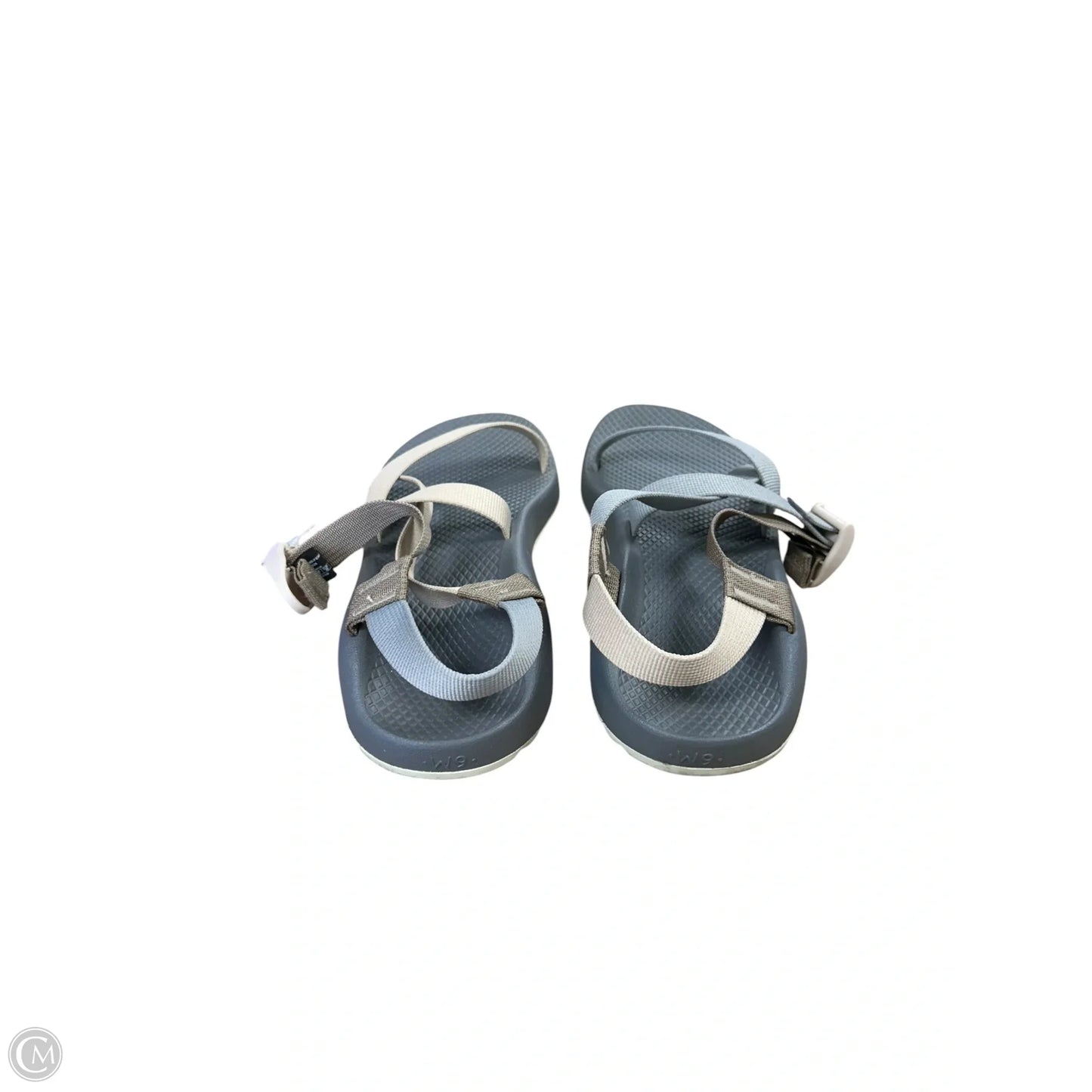 Sandals Flats By Chacos In Grey & Tan, Size: 9