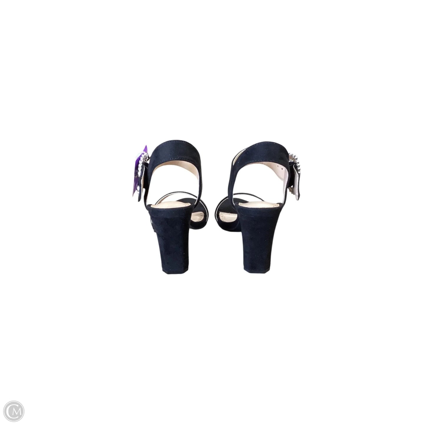 Sandals Heels Block By Adrienne Vittadini In Black, Size: 6.5