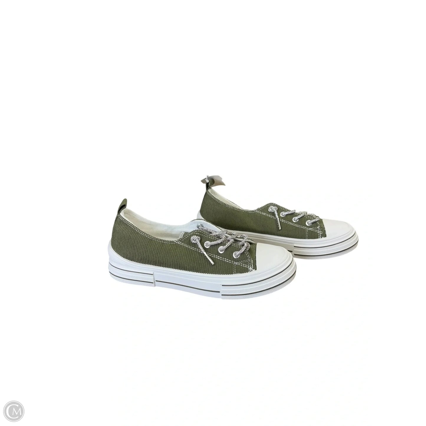 Shoes Sneakers By Very G In Green & White, Size: 9