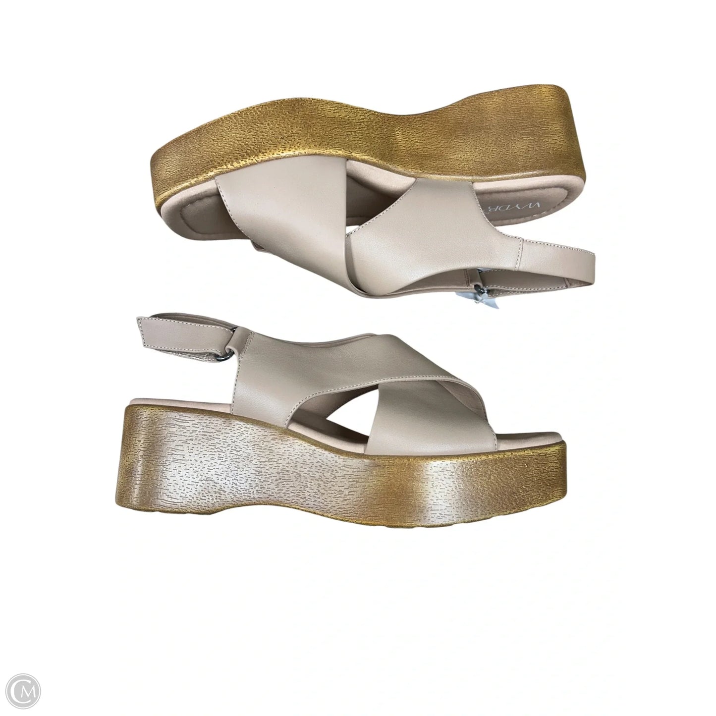 Sandals Heels Wedge By Cmc In Tan, Size: 10