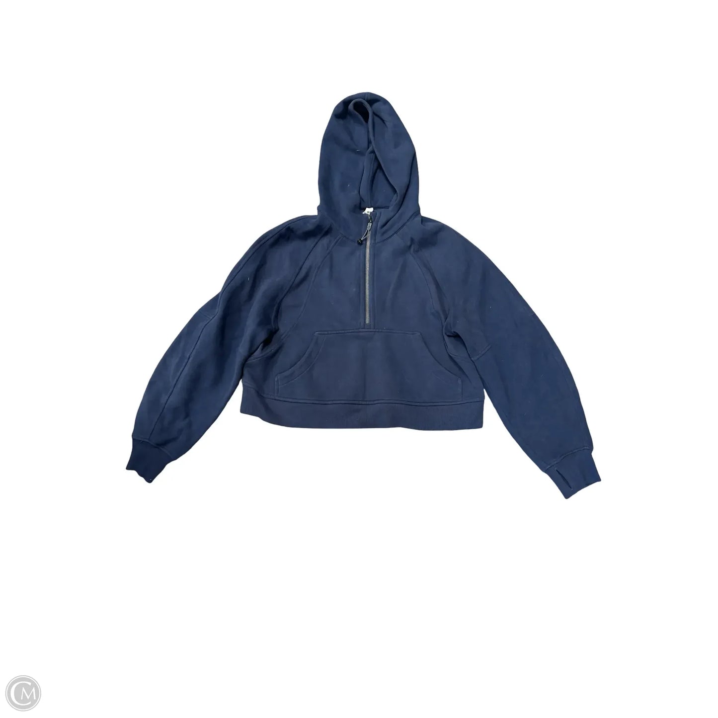 Athletic Sweatshirt Hoodie By Lululemon In Navy, Size: M