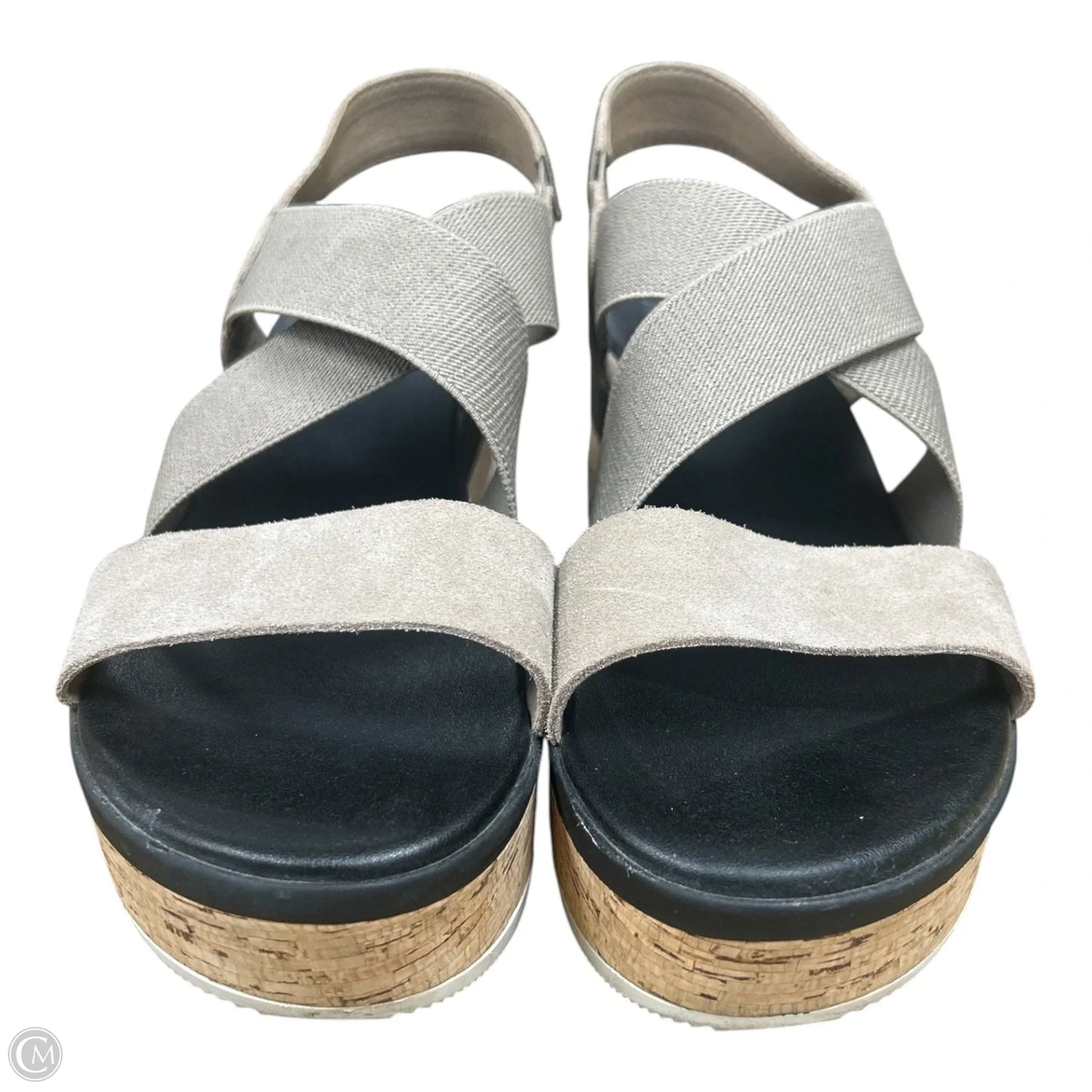 Sandals Heels Wedge By Sorel In Beige, Size: 8.5
