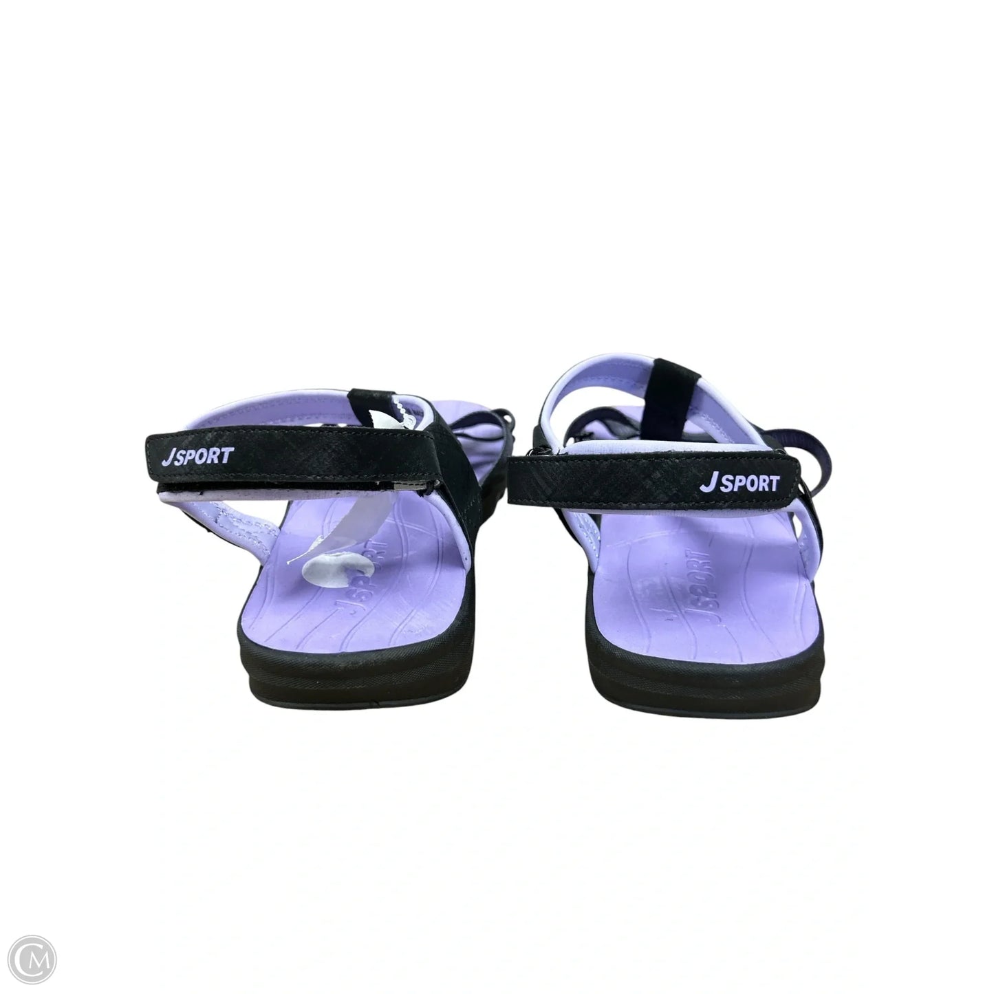 Sandals Flats By Clothes Mentor In Black & Purple, Size: 11