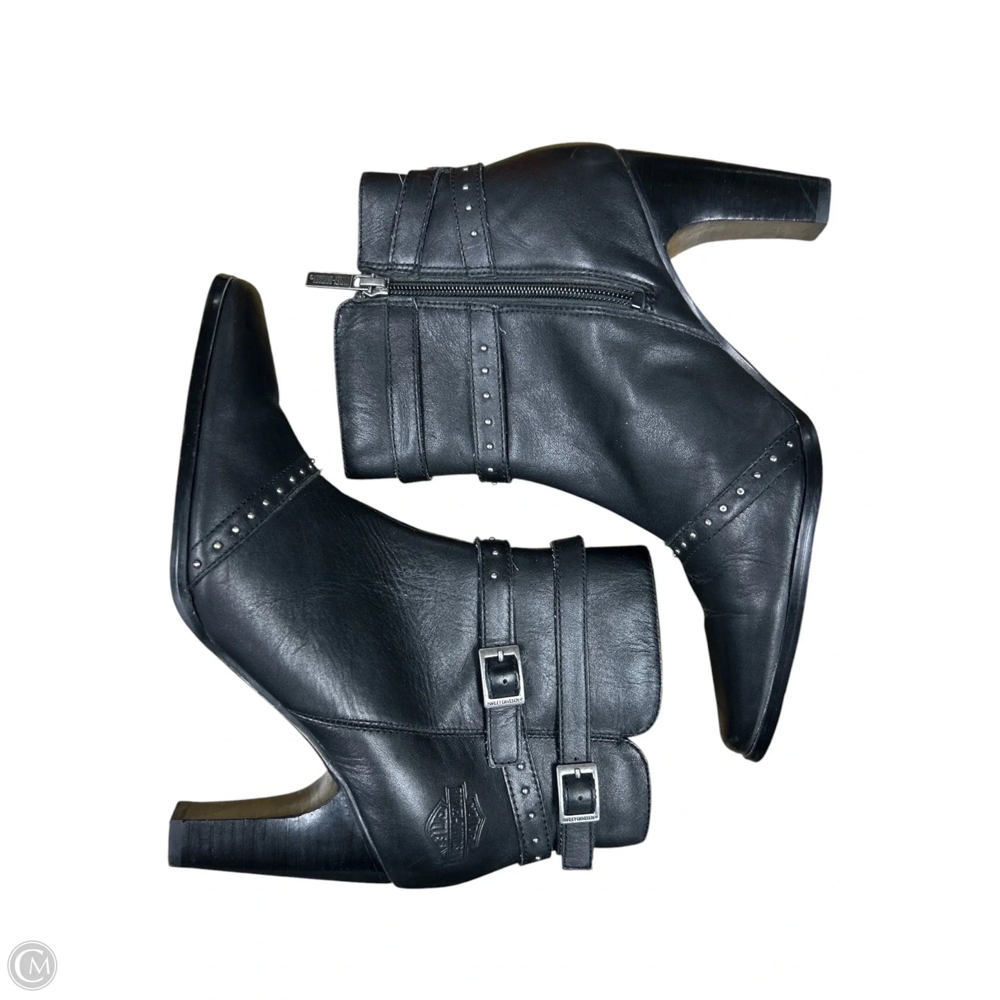 Boots Ankle Heels By Harley Davidson In Black, Size: 8.5