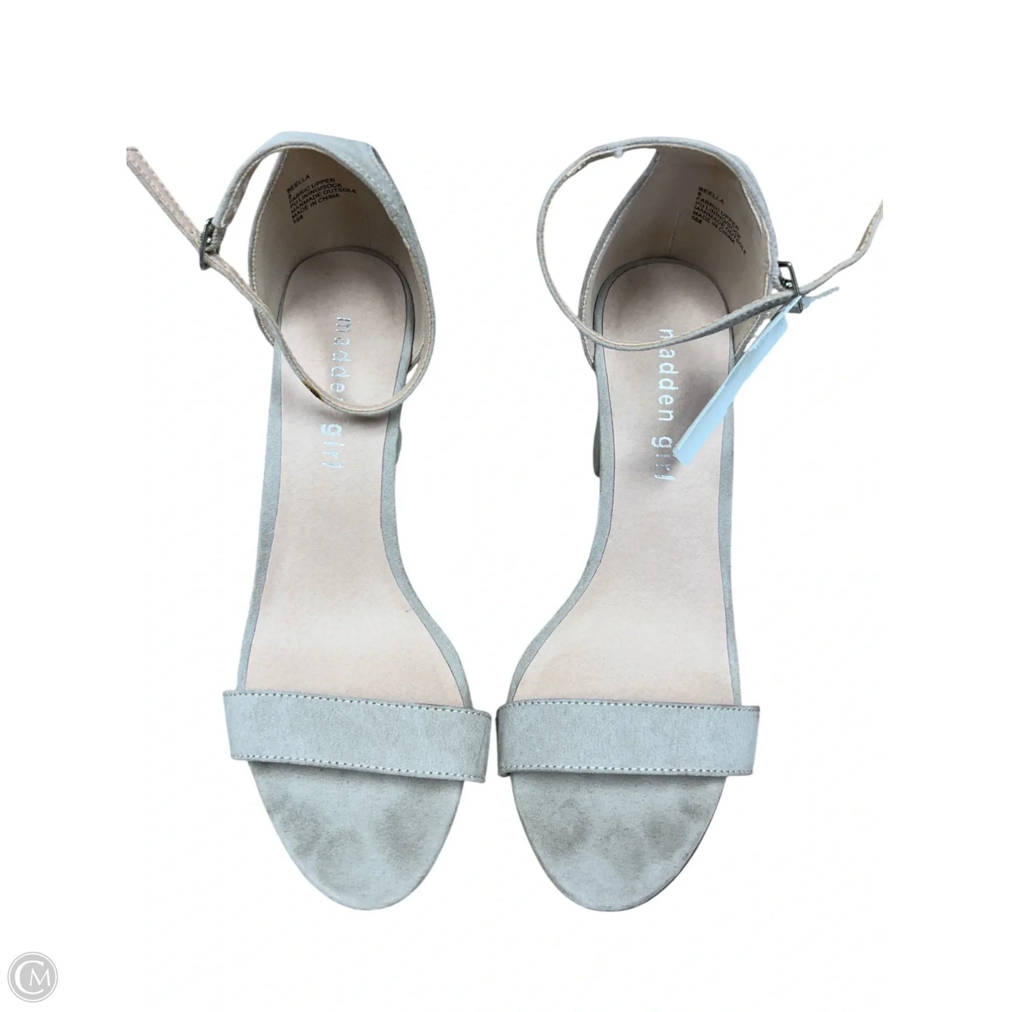 Sandals Heels Stiletto By Madden Girl In Tan, Size: 8