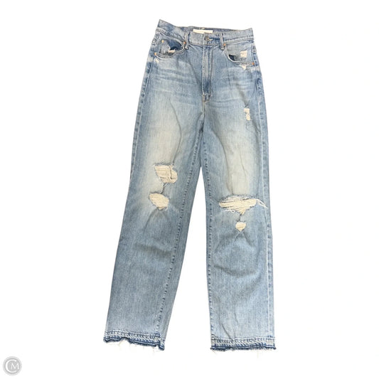 Jeans Straight By Mother In Blue Denim, Size: 6