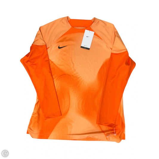 Athletic Top Long Sleeve Crewneck By Nike Apparel In Orange, Size: Xl
