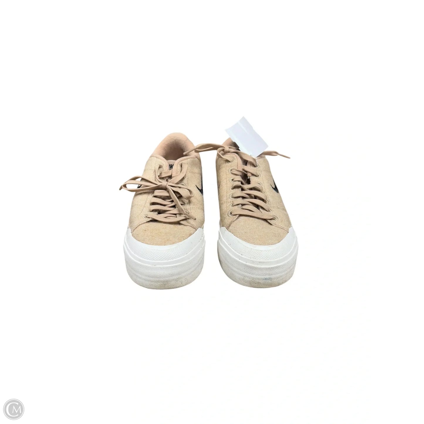 Shoes Sneakers Platform By Nike In Tan & White, Size: 8.5