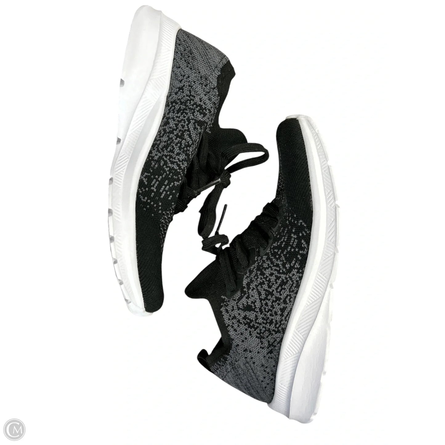 Shoes Athletic By Cushionaire In Black & Grey, Size: 6.5