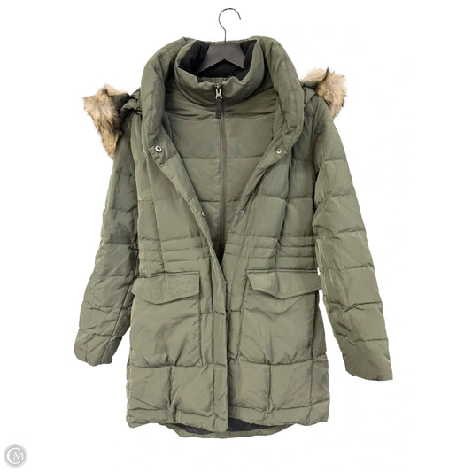 Coat Parka By Eddie Bauer In Green, Size: M
