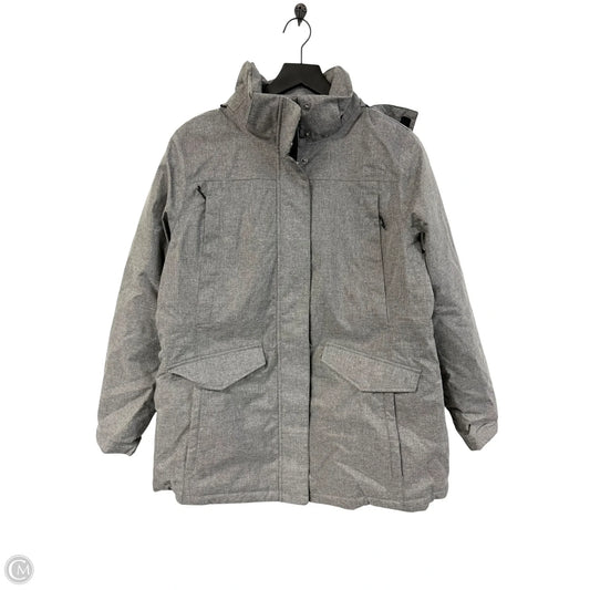 Coat Parka By Eddie Bauer In Grey, Size: L