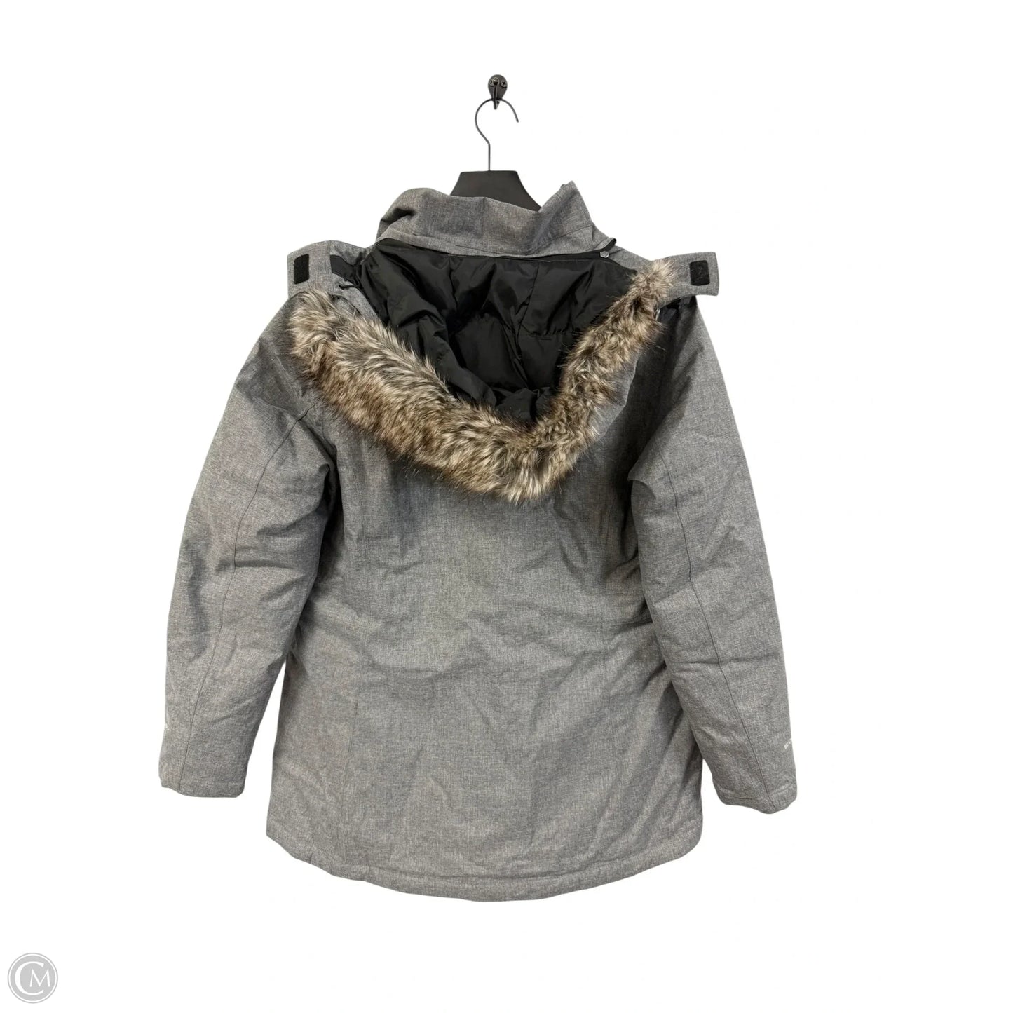 Coat Parka By Eddie Bauer In Grey, Size: L
