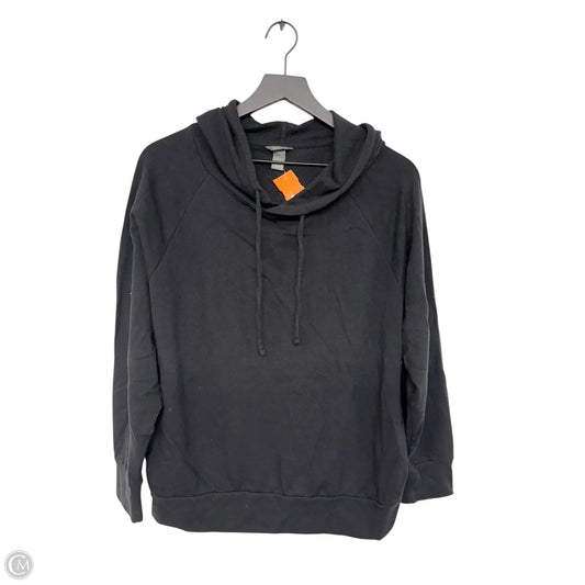 Sweatshirt Hoodie By Eddie Bauer In Black, Size: L