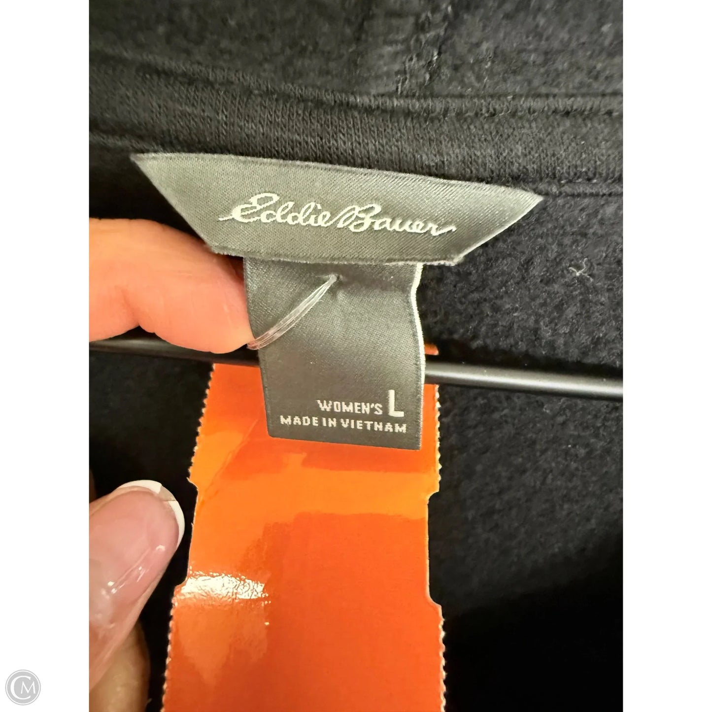Sweatshirt Hoodie By Eddie Bauer In Black, Size: L