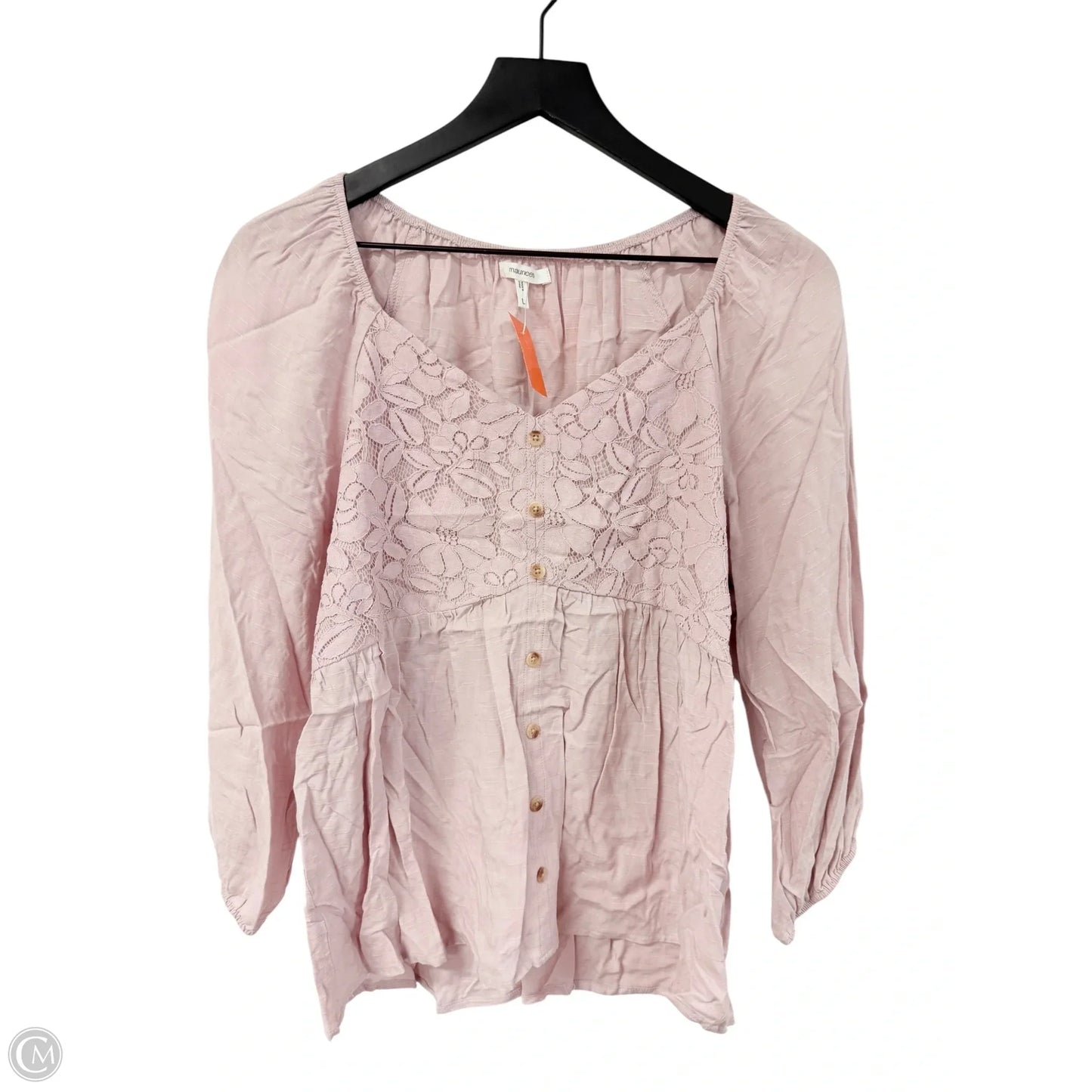 Top Long Sleeve By Maurices In Pink, Size: L