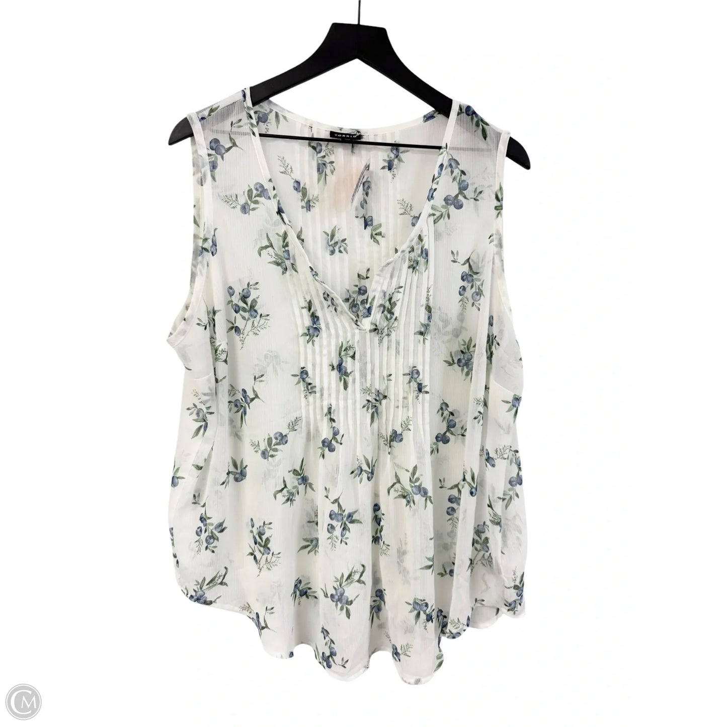 Top Sleeveless By Torrid In White, Size: 1x