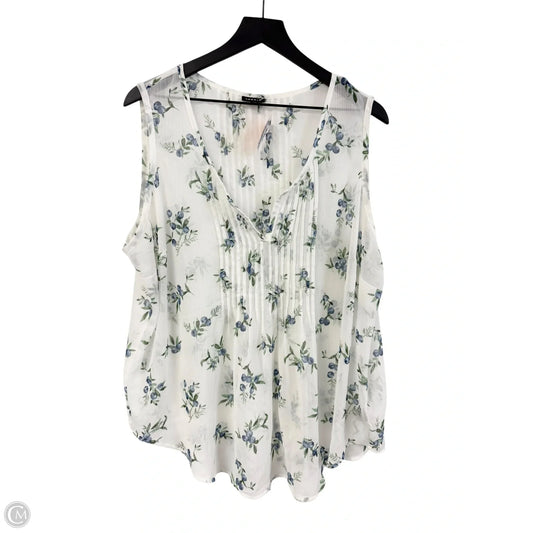 Top Sleeveless By Torrid In White, Size: 1x