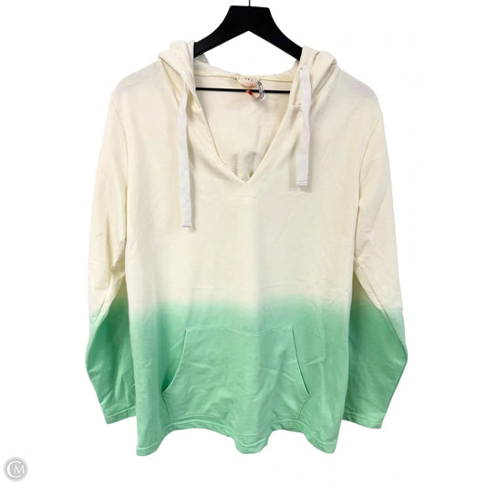 Sweatshirt Hoodie By Cmc In Cream & Green, Size: M