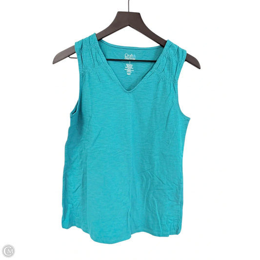 Top Sleeveless Basic By Croft And Barrow In Aqua, Size: S