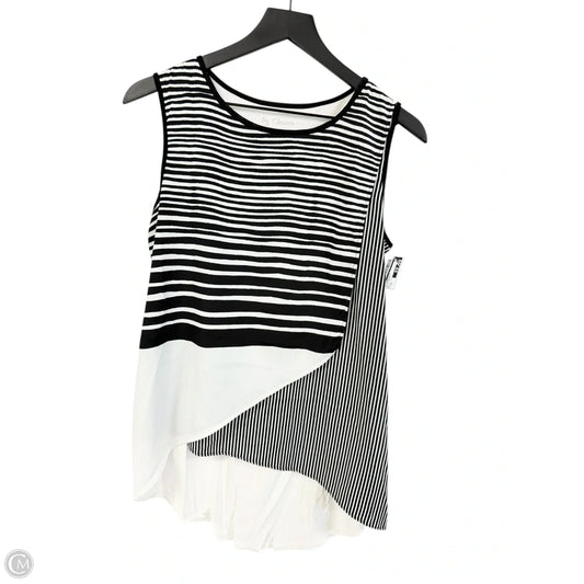 Top Sleeveless By Chicos In Black & White, Size: Xs