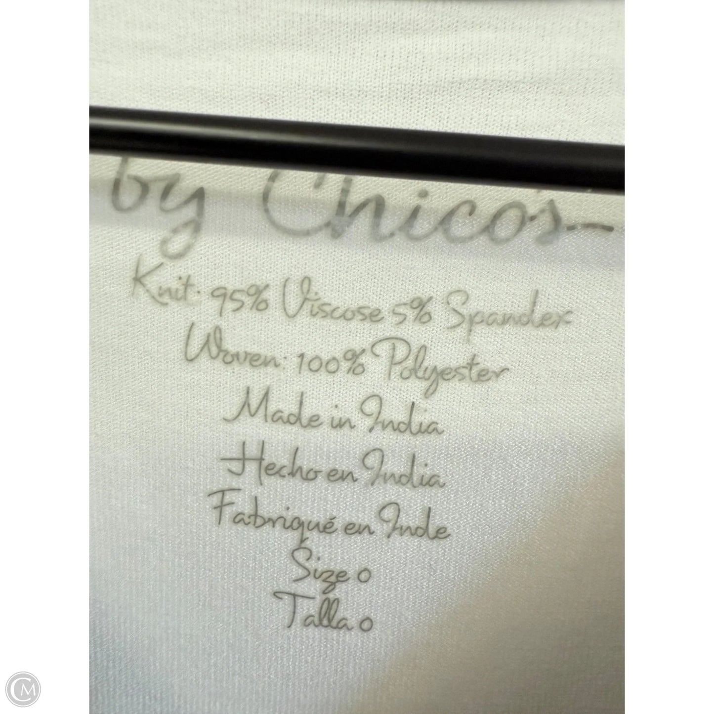 Top Sleeveless By Chicos In Black & White, Size: Xs