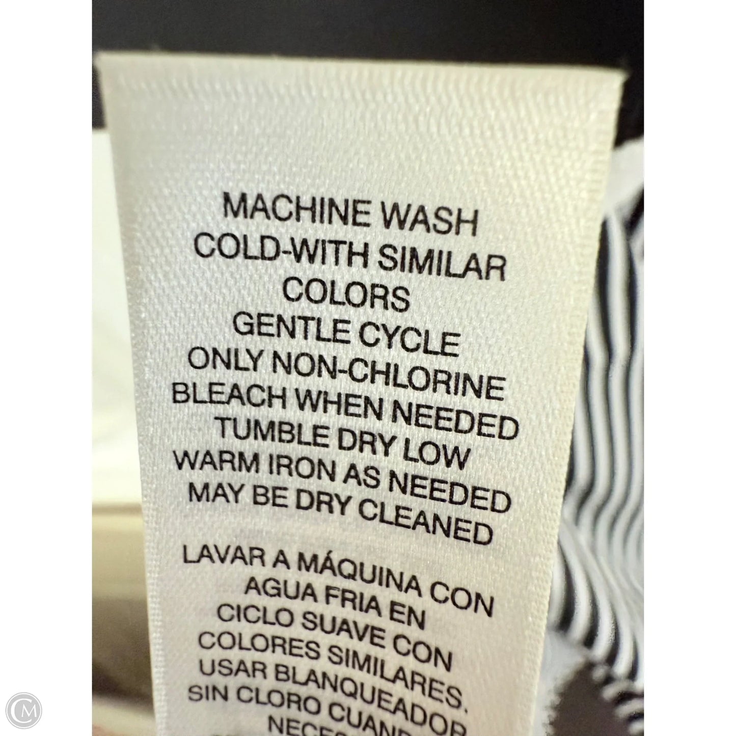 Top Sleeveless By Chicos In Black & White, Size: Xs