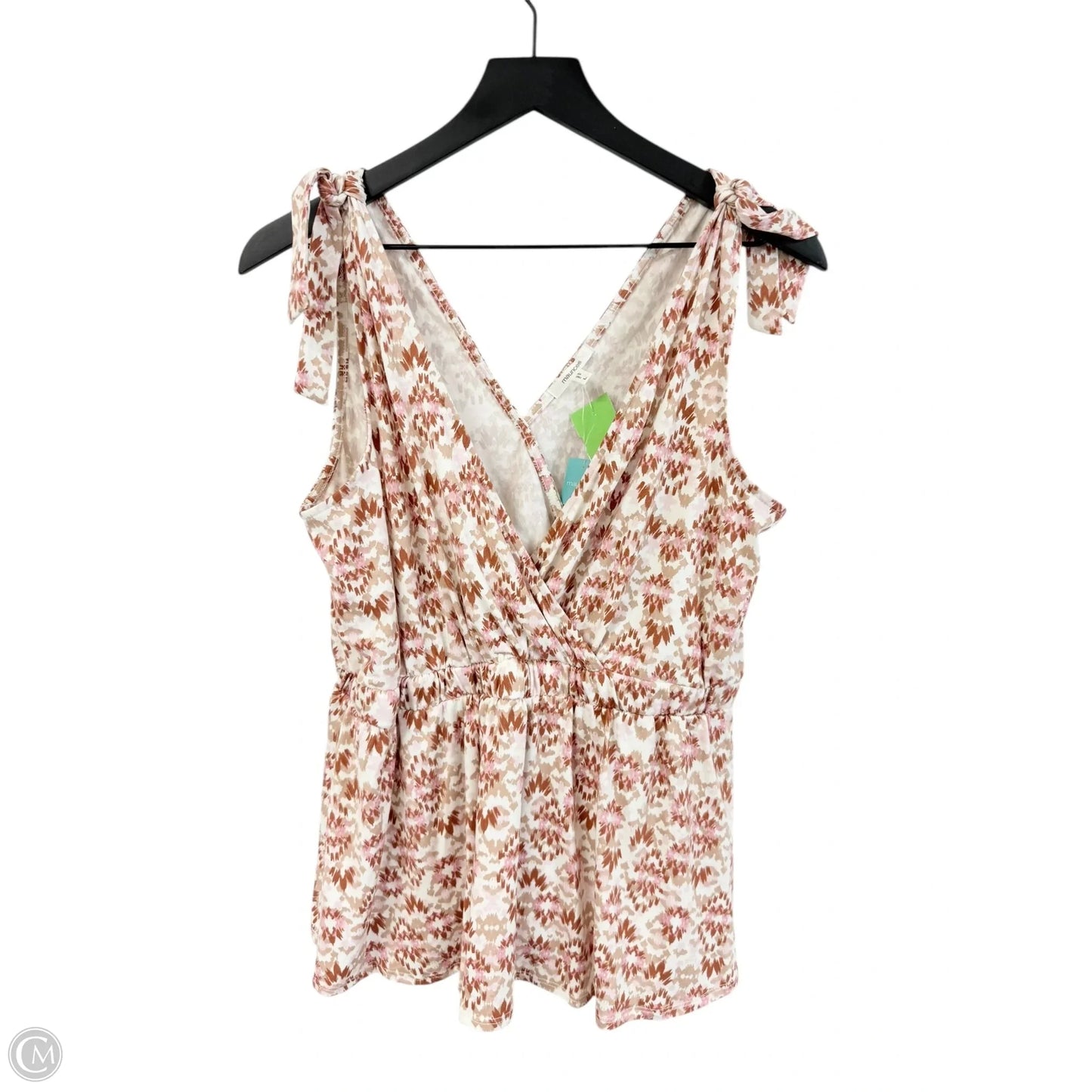 Top Sleeveless By Maurices In Orange & Pink, Size: L