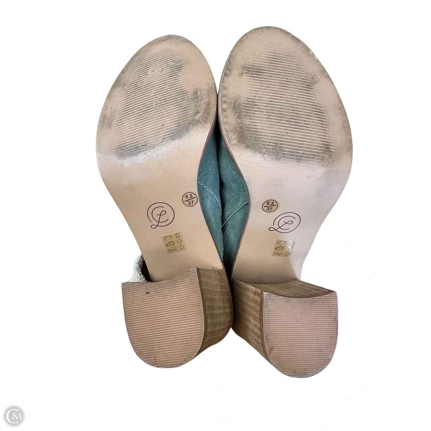 Shoes Heels Block By Chinese Laundry In Green, Size: 6.5