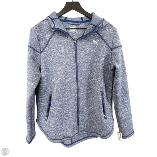 Athletic Jacket By Puma In Blue, Size: Xl