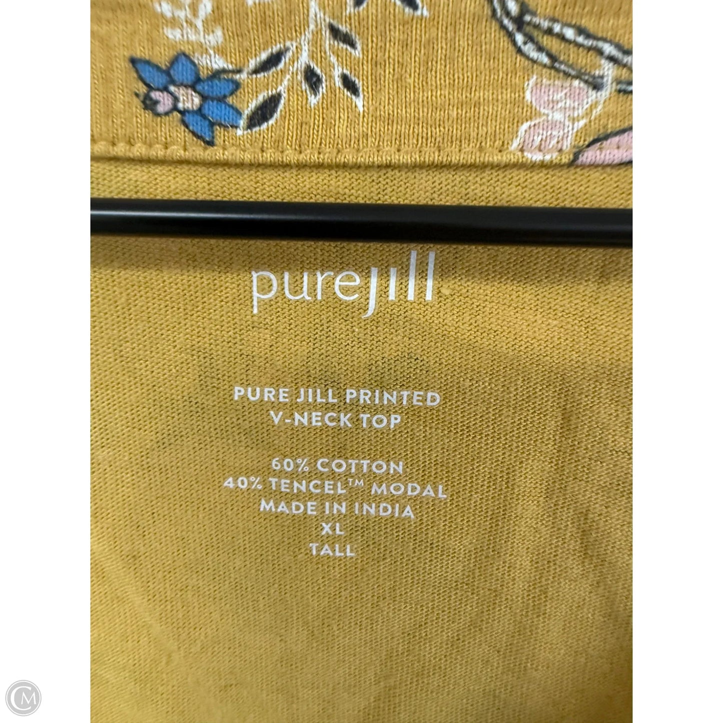 Top 3/4 Sleeve By J. Jill In Yellow, Size: Xl