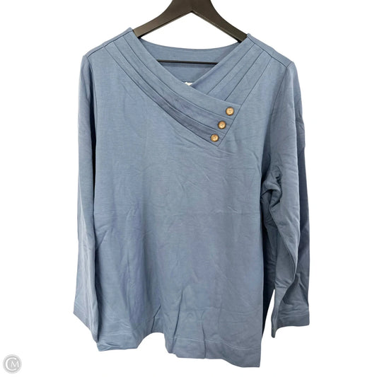 Top Long Sleeve By Pure Jill In Blue, Size: Xl
