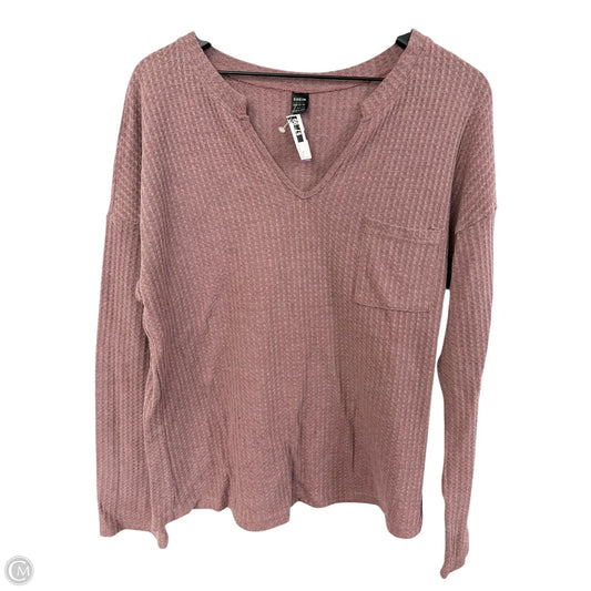 Top Long Sleeve By Shein In Purple, Size: L