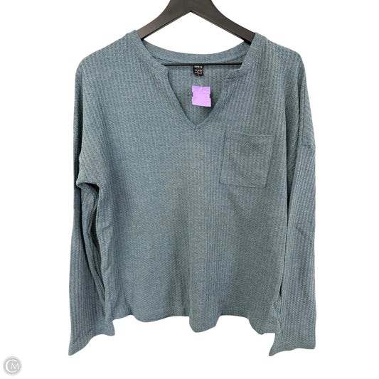 Top Long Sleeve By Shein In Blue, Size: L