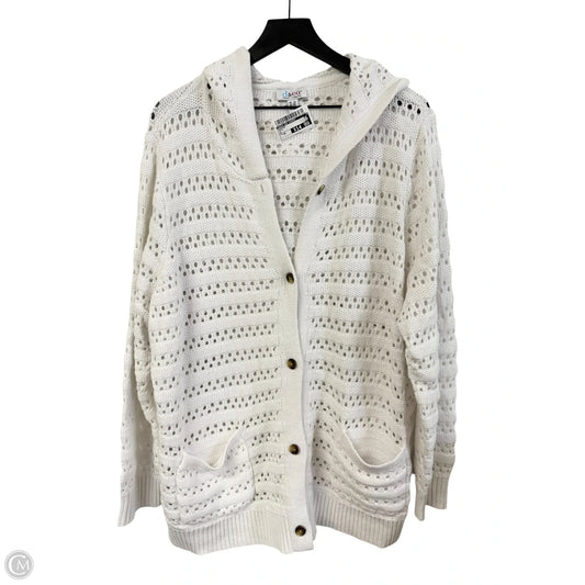 Sweater By Denim And Company In White, Size: 2x