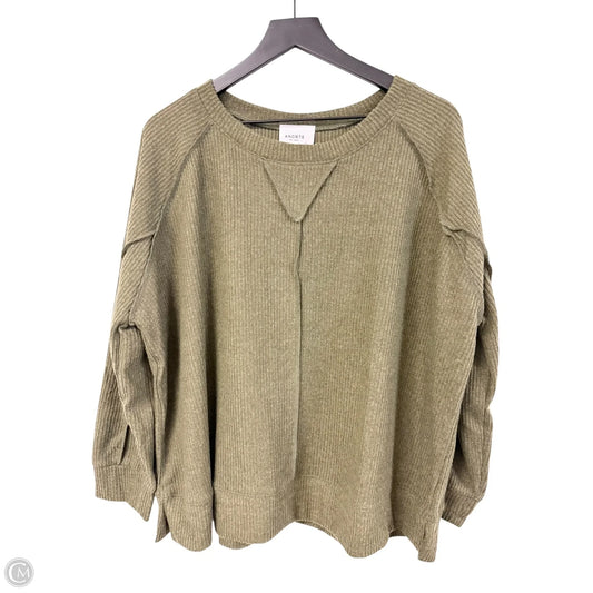 Top Long Sleeve By Andree By Unit In Green, Size: Xl