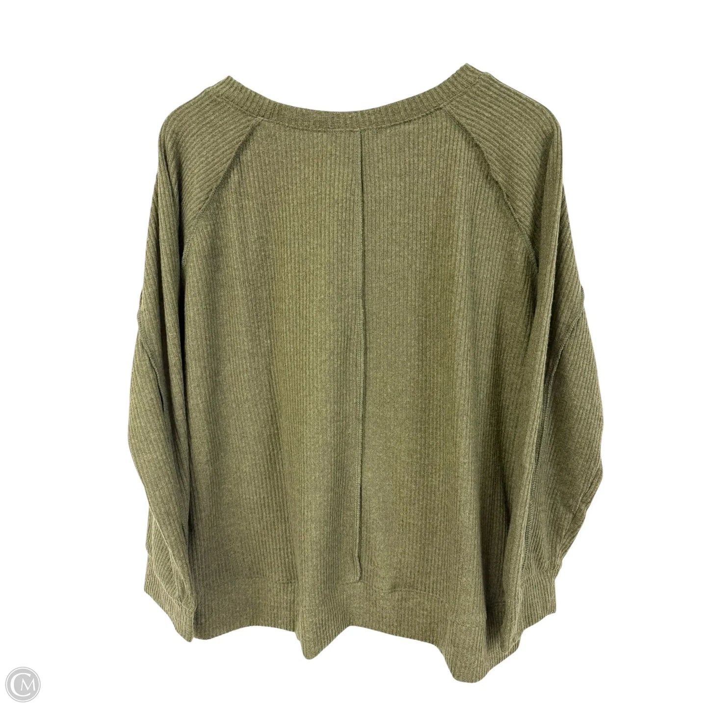 Top Long Sleeve By Andree By Unit In Green, Size: Xl