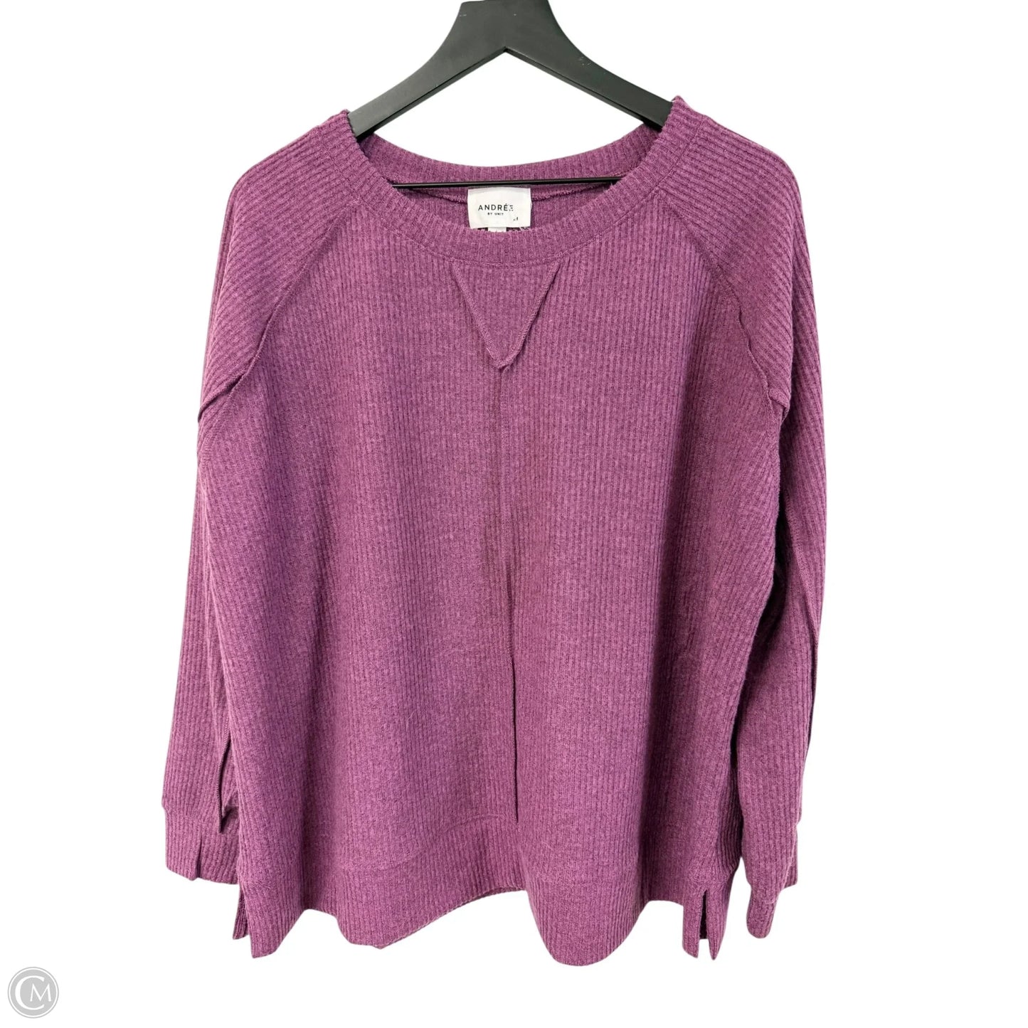 Top Long Sleeve By Andree By Unit In Purple, Size: Xl